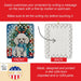 White Toy Poodle Christmas Reindeer Porcelain Ornament Christmas Tree Hanging Decorations for Home Christmas Holiday, Rectangle, Gift, Multicolor - DTYStore