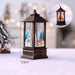 1pc Christmas Lantern Decoration; Vintage Style Hanging Electric Candle Oil Lamp; Christmas Ornaments For Tables & Desks; Holiday Home Decor - DTYStore