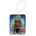 Rottweiler Christmas Reindeer Porcelain Ornament Christmas Tree Hanging Decorations for Home Christmas Holiday, Rectangle, Gift, Multicolor Default
