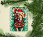 Vizsla Christmas Porcelain Ornament Christmas Tree Hanging Decorations for Home Christmas Holiday, Rectangle, Gift, Multicolor - DTYStore