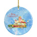Merry Christmas Golden Retriever Ceramic Ornament Christmas Tree Hanging Decorations for Home Christmas Holiday, Party, Gift, 3 in, Multicolor Default