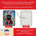 Black Pug Christmas Reindeer Porcelain Ornament Christmas Tree Hanging Decorations for Home Christmas Holiday, Rectangle, Gift, Multicolor