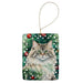 Siberian Cat By the Christmas Tree Porcelain Ornament Christmas Tree Hanging Decorations for Home Christmas Holiday, Rectangle, Gift, Multicolor - DTYStore
