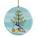 Jay Bird Merry Christmas Ceramic Ornament Christmas Tree Hanging Decorations for Home Christmas Holiday, Party, Gift, 3 in, Multicolor Default