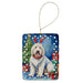 Komondor Christmas Reindeer Porcelain Ornament Christmas Tree Hanging Decorations for Home Christmas Holiday, Rectangle, Gift, Multicolor - DTYStore