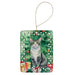 Ural Rex Cat By the Christmas Tree Porcelain Ornament Christmas Tree Hanging Decorations for Home Christmas Holiday, Rectangle, Gift, Multicolor - DTYStore