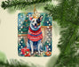 Australian Cattle Dog Christmas Porcelain Ornament Christmas Tree Hanging Decorations for Home Christmas Holiday, Rectangle, Gift, Multicolor - DTYStore