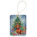 Dachshund Christmas Reindeer Porcelain Ornament Christmas Tree Hanging Decorations for Home Christmas Holiday, Rectangle, Gift, Multicolor Default