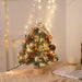 Tabletop Christmas Tree Small Mini Christmas Tree for Table Top; Artificial Snow Flocked with Xmas Ornaments; Gold Christmas Decorations for Home Office Apartment - DTYStore