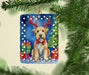 Wheaten Terrier Christmas Reindeer Porcelain Ornament Christmas Tree Hanging Decorations for Home Christmas Holiday, Rectangle, Gift, Multicolor - DTYStore