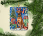 Rhodesian Ridgeback Christmas Reindeer Porcelain Ornament Christmas Tree Hanging Decorations for Home Christmas Holiday, Rectangle, Gift, Multicolor - DTYStore