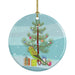 Budgerigar Merry Christmas Ceramic Ornament Christmas Tree Hanging Decorations for Home Christmas Holiday, Party, Gift, 3 in, Multicolor - DTYStore