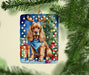 Cocker Spaniel Christmas Reindeer Porcelain Ornament Christmas Tree Hanging Decorations for Home Christmas Holiday, Rectangle, Gift, Multicolor - DTYStore