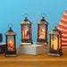 1pc Christmas Lantern Decoration; Vintage Style Hanging Electric Candle Oil Lamp; Christmas Ornaments For Tables & Desks; Holiday Home Decor - DTYStore