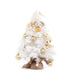 Tabletop Christmas Tree Small Mini Christmas Tree for Table Top; Artificial Snow Flocked with Xmas Ornaments; Gold Christmas Decorations for Home Office Apartment - DTYStore