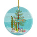Paradise Fish Merry Christmas Ceramic Ornament Christmas Tree Hanging Decorations for Home Christmas Holiday, Party, Gift, 3 in, Multicolor - DTYStore