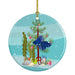 Veiltail Goldfish Merry Christmas Ceramic Ornament Christmas Tree Hanging Decorations for Home Christmas Holiday, Party, Gift, 3 in, Multicolor Default