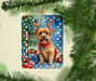 Norfolk Terrier Christmas Reindeer Porcelain Ornament Christmas Tree Hanging Decorations for Home Christmas Holiday, Rectangle, Gift, Multicolor
