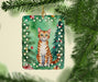 Safari Cat By the Christmas Tree Porcelain Ornament Christmas Tree Hanging Decorations for Home Christmas Holiday, Rectangle, Gift, Multicolor - DTYStore