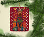Welsh Terrier Holiday Christmas Porcelain Ornament Christmas Tree Hanging Decorations for Home Christmas Holiday, Rectangle, Gift, Multicolor
