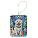 Great Pyrenees Christmas Reindeer Porcelain Ornament Christmas Tree Hanging Decorations for Home Christmas Holiday, Rectangle, Gift, Multicolor Default