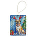 Anatolian Shepherd Dog Christmas Reindeer Porcelain Ornament Christmas Tree Hanging Decorations for Home Christmas Holiday, Rectangle, Gift, Multicolor Default