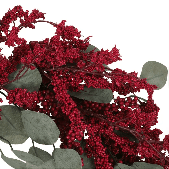 29 Artificial Christmas Wreath With Eucalyptus Berries,Decorations For Everyday Farmhouse Window OutdoorIndoor - DTYStore