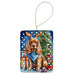 Cocker Spaniel Christmas Reindeer Porcelain Ornament Christmas Tree Hanging Decorations for Home Christmas Holiday, Rectangle, Gift, Multicolor - DTYStore