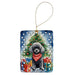 Black Toy Poodle Christmas Reindeer Porcelain Ornament Christmas Tree Hanging Decorations for Home Christmas Holiday, Rectangle, Gift, Multicolor - DTYStore