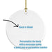 Parisian Trumpeter Canary Merry Christmas Ceramic Ornament Christmas Tree Hanging Decorations for Home Christmas Holiday, Party, Gift, 3 in, Multicolor