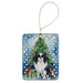 Japanese Chin Christmas Reindeer Porcelain Ornament Christmas Tree Hanging Decorations for Home Christmas Holiday, Rectangle, Gift, Multicolor - DTYStore