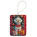 Maltese Holiday Christmas Porcelain Ornament Christmas Tree Hanging Decorations for Home Christmas Holiday, Rectangle, Gift, Multicolor Default