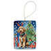 Otterhound Christmas Reindeer Porcelain Ornament Christmas Tree Hanging Decorations for Home Christmas Holiday, Rectangle, Gift, Multicolor - DTYStore