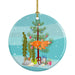 Celestial Eye Goldfish Merry Christmas Ceramic Ornament Christmas Tree Hanging Decorations for Home Christmas Holiday, Party, Gift, 3 in, Multicolor Default