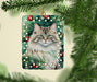 Siberian Cat By the Christmas Tree Porcelain Ornament Christmas Tree Hanging Decorations for Home Christmas Holiday, Rectangle, Gift, Multicolor - DTYStore