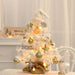 Tabletop Christmas Tree Small Mini Christmas Tree for Table Top; Artificial Snow Flocked with Xmas Ornaments; Gold Christmas Decorations for Home Office Apartment - DTYStore