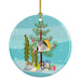 NEW Butterfly Fish Merry Christmas Ceramic Ornament Christmas Tree Hanging Decorations for Home Christmas Holiday, Party, Gift, 3 in, Multicolor Default