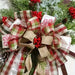 1pc Christmas Red Wagon Wheel Wreath, Front Door Reusable Vintage Xmas Garland, Artificial Flower Funny Outdoor Indoor Xmas Tree Decor - DTYStore