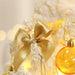 Tabletop Christmas Tree Small Mini Christmas Tree for Table Top; Artificial Snow Flocked with Xmas Ornaments; Gold Christmas Decorations for Home Office Apartment - DTYStore