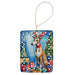 Greyhound Christmas Reindeer Porcelain Ornament Christmas Tree Hanging Decorations for Home Christmas Holiday, Rectangle, Gift, Multicolor Default