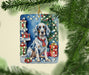 English Setter Christmas Reindeer Porcelain Ornament Christmas Tree Hanging Decorations for Home Christmas Holiday, Rectangle, Gift, Multicolor