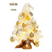 Tabletop Christmas Tree Small Mini Christmas Tree for Table Top; Artificial Snow Flocked with Xmas Ornaments; Gold Christmas Decorations for Home Office Apartment - DTYStore
