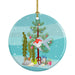Tamasaba Goldfish Merry Christmas Ceramic Ornament Christmas Tree Hanging Decorations for Home Christmas Holiday, Party, Gift, 3 in, Multicolor Default