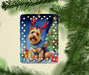 Australian Terrier Christmas Reindeer Porcelain Ornament Christmas Tree Hanging Decorations for Home Christmas Holiday, Rectangle, Gift, Multicolor - DTYStore