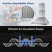 Range Hood 36 Inch; Wall Mount Vent Hood in Stainless Steel with Ducted/Ductless Convertible Duct; 3 Speed Exhaust Fan; Energy Saving LED Light; Push Button Control; 3 Pcs Baffle Filters