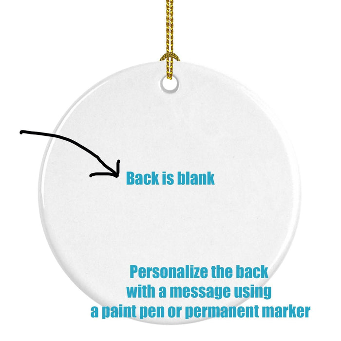 Dwarf Gourami Merry Christmas Ceramic Ornament Christmas Tree Hanging Decorations for Home Christmas Holiday, Party, Gift, 3 in, Multicolor