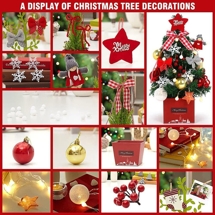 Desktop Christmas Tree; Artificial Mini Christmas Decoration Tree; The Perfect Christmas Decoration for Table; Desk and Counter