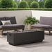 40" Outdoor 50,000 BTU Rectangular Iron Propane Fire Pit, Dark Grey (Tank Cover not Included) - DTYStore
