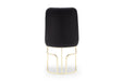 Emrald Modern Style 2PC Dinning Chairs made with wood and Gold Legs Black - DTYStore
