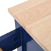 Store Kitchen Cart with Rubber Wood Countertop , Kitchen Island has 8 Handle-Free Drawers Including a Flatware Organizer and 5 Wheels for Kitchen Dinning Room, Dark Blue - DTYStore